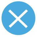 Simbolo X Azzurro Risposta Sbagliata