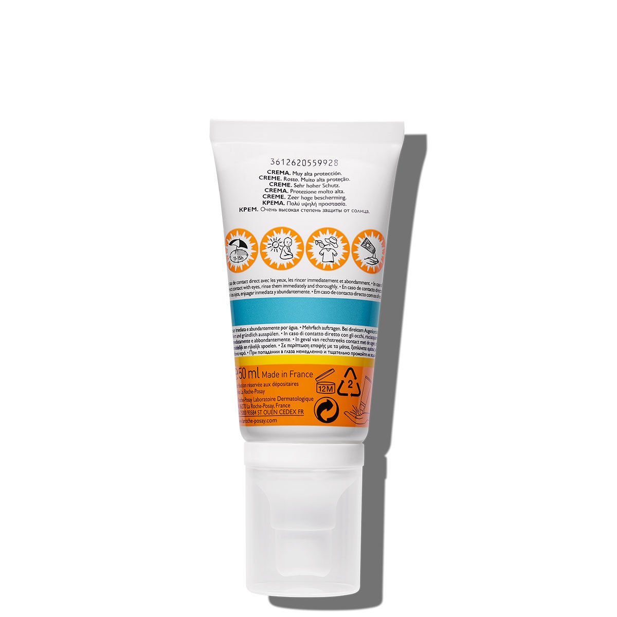 Retro confezione Anthelios ultra face cream PSF50+ su sfondo bianco