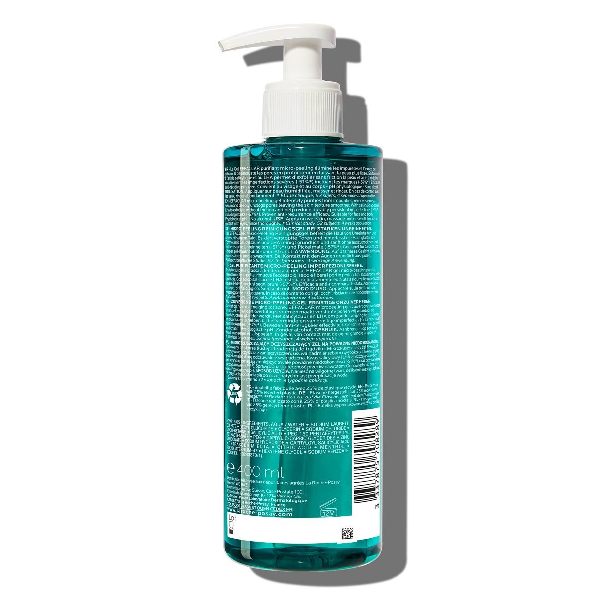 Effaclar gel purificante micropeeling detergente viso LRP