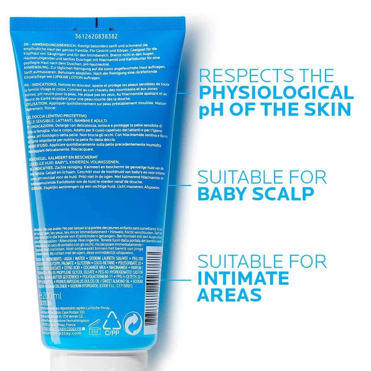 La Roche Posay ProductPage Eczema Lipikar Gel Lavant 200ml 33378724187