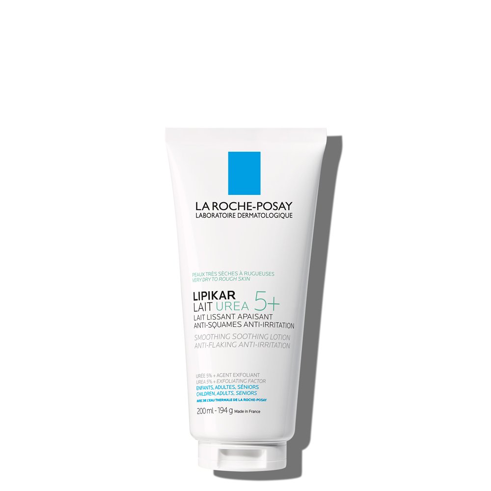 Confezione Lipikar lait urea 5+ 200ml su sfondo bianco