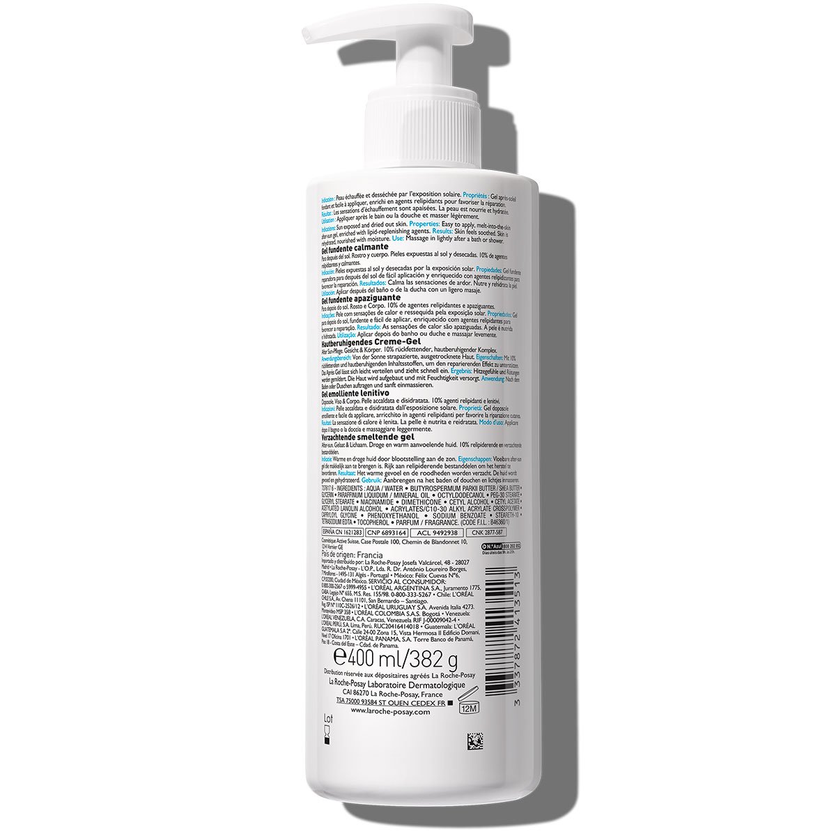 La Roche Posay ProductPage After Sun Posthelios Melt In Gel 400ml 3337