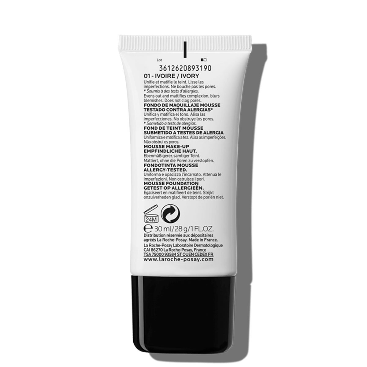 La Roche Posay Sensitive Toleriane Make up MOUSSE_FOUNDATION_01IVORY 3